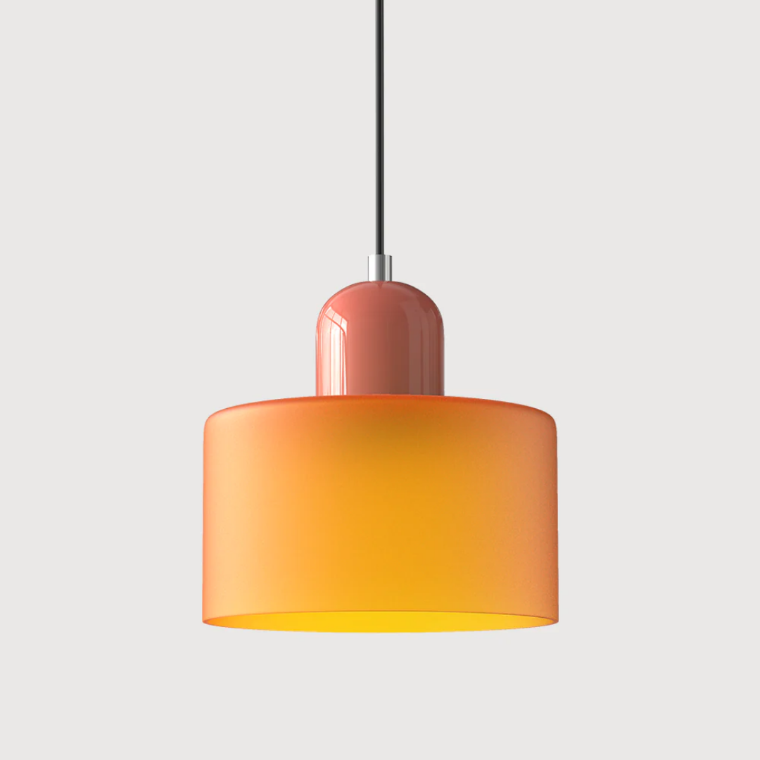 Fabric Drum Pendant Light with Metal Ceiling Mount