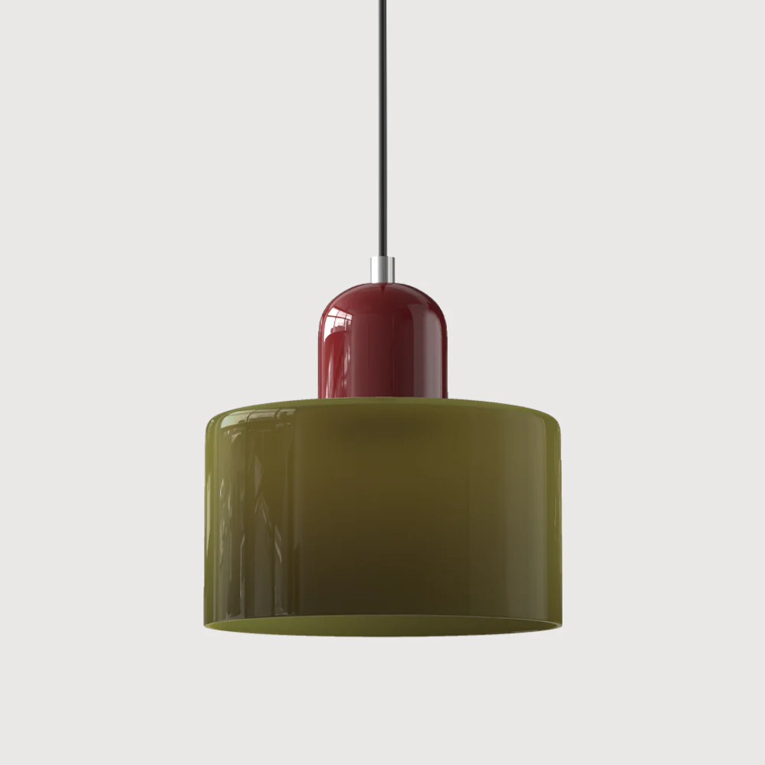 Fabric Drum Pendant Light with Metal Ceiling Mount