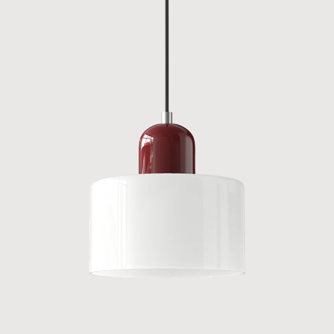 Fabric Drum Pendant Light with Metal Ceiling Mount