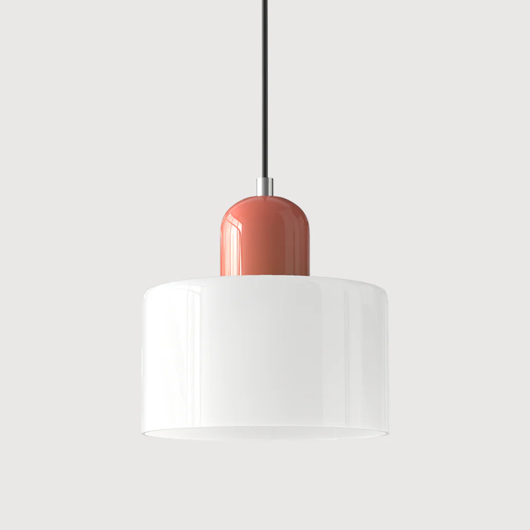 Fabric Drum Pendant Light with Metal Ceiling Mount
