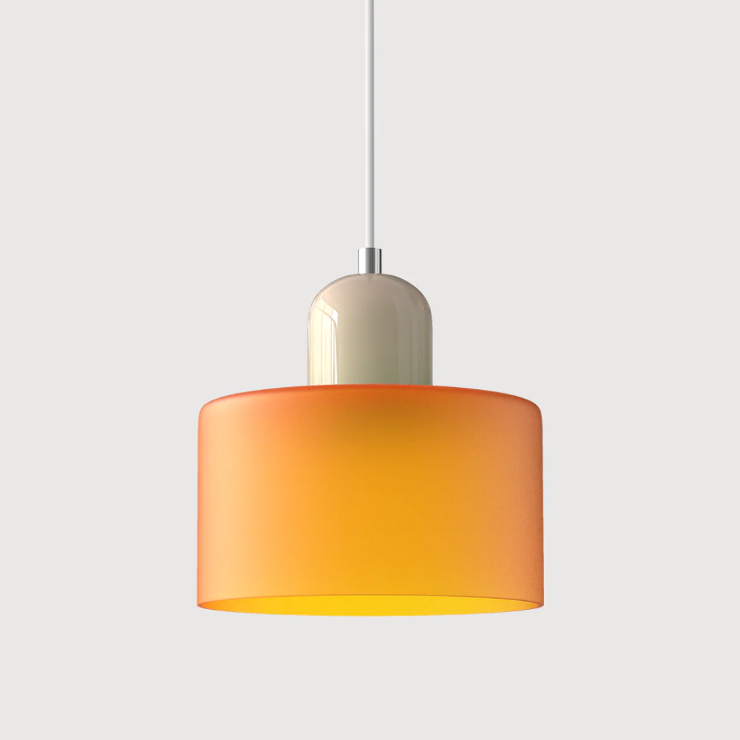 Fabric Drum Pendant Light with Metal Ceiling Mount