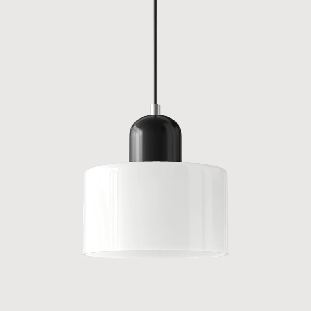 Fabric Drum Pendant Light with Metal Ceiling Mount
