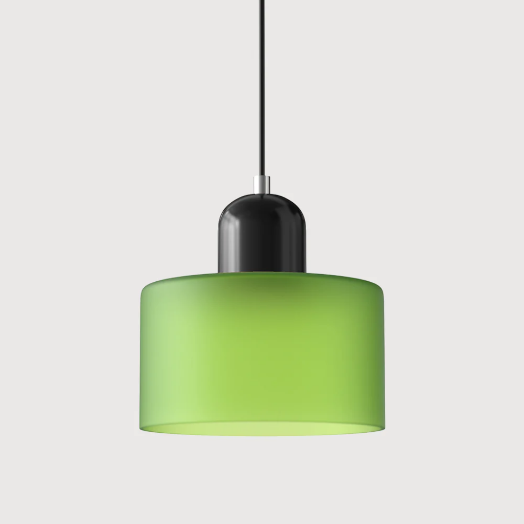 Fabric Drum Pendant Light with Metal Ceiling Mount