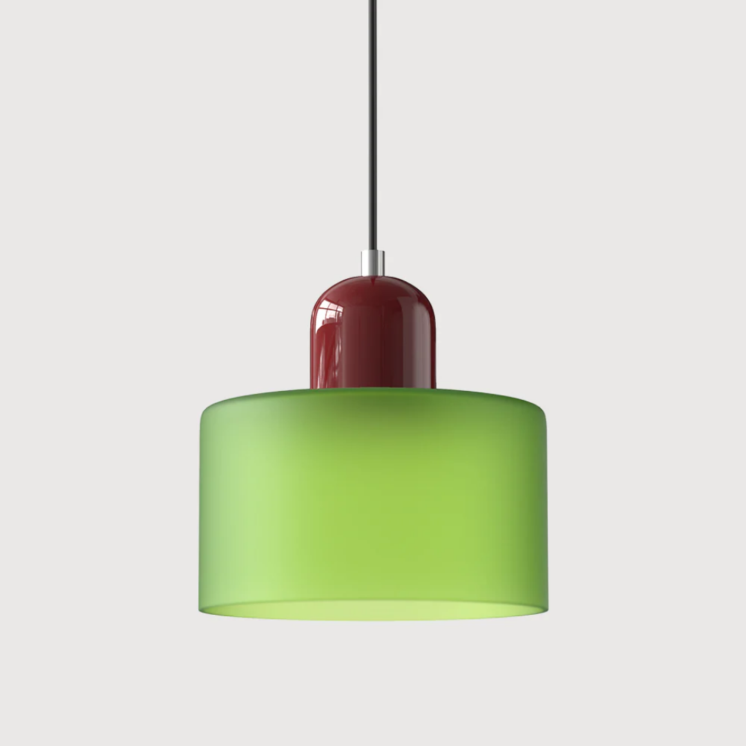 Fabric Drum Pendant Light with Metal Ceiling Mount
