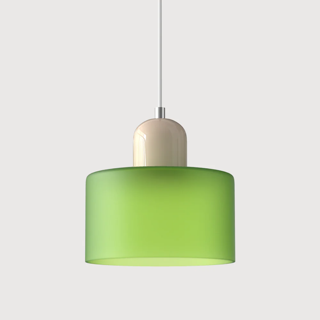 Fabric Drum Pendant Light with Metal Ceiling Mount