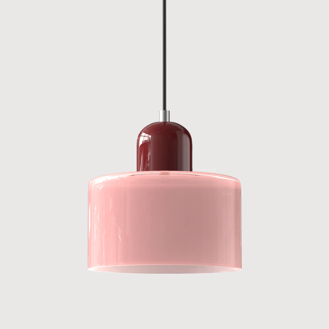 Fabric Drum Pendant Light with Metal Ceiling Mount