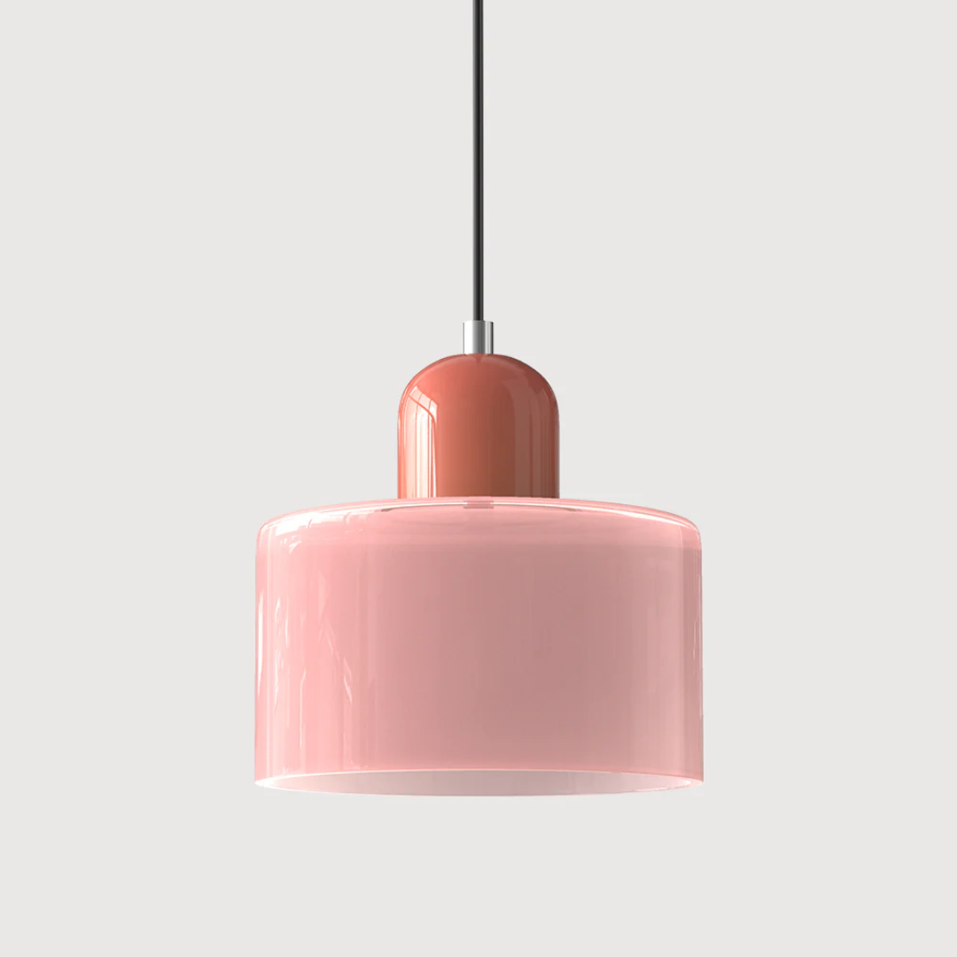 Fabric Drum Pendant Light with Metal Ceiling Mount