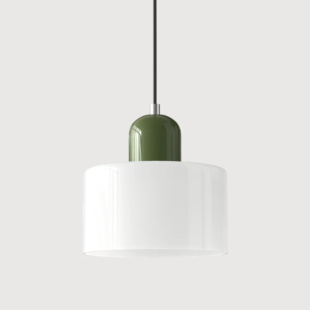 Fabric Drum Pendant Light with Metal Ceiling Mount