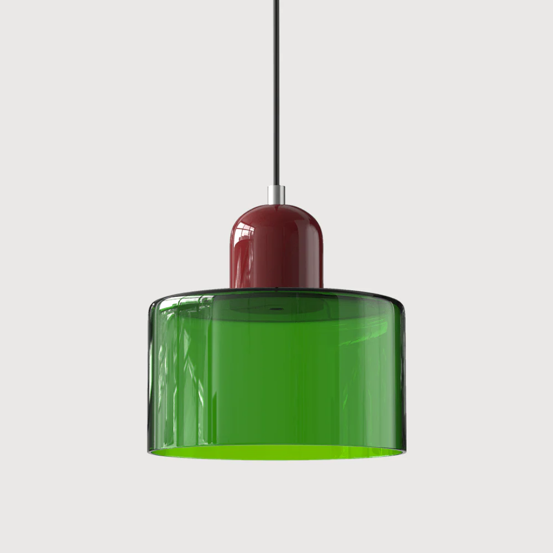Fabric Drum Pendant Light with Metal Ceiling Mount