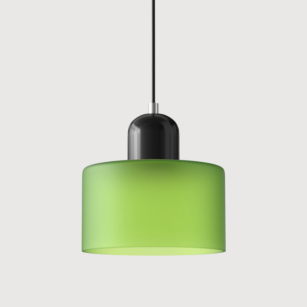Glass Pendant Light Hanging Ceiling Lamp Cylinder Shade