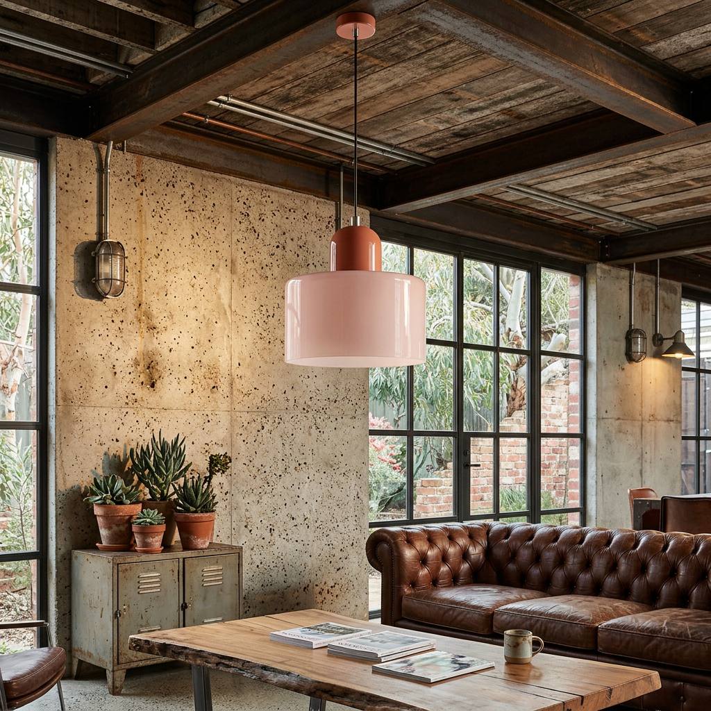 Glass Pendant Light Hanging Ceiling Lamp Cylinder Shade