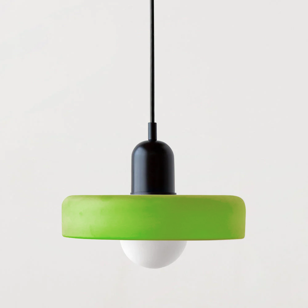 Glass Pendant Light with Metal Fixture