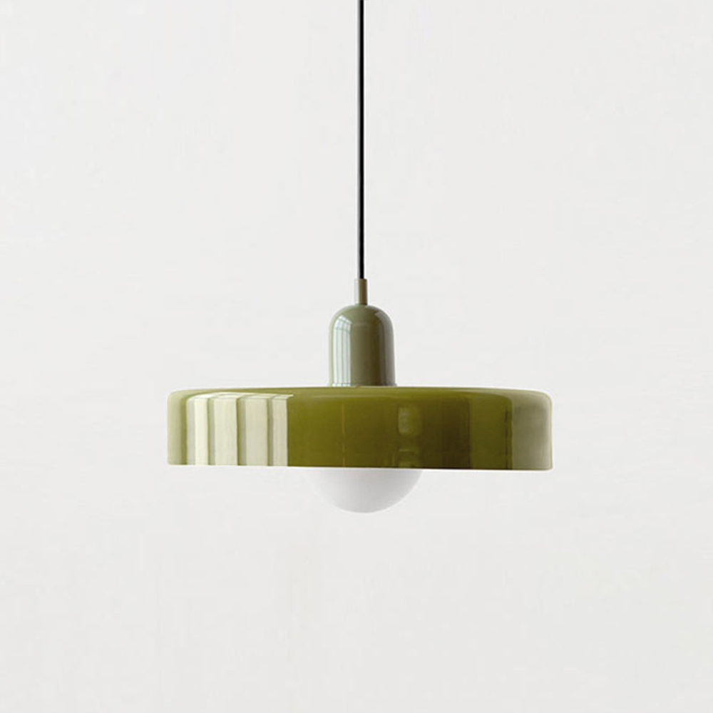Glass Pendant Light with Metal Fixture