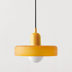 Glass Pendant Light with Metal Fixture