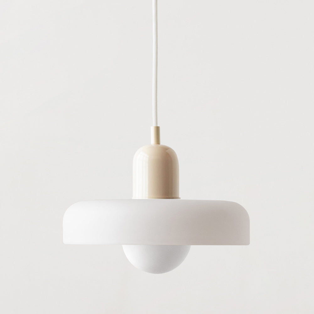 Glass Pendant Light with Metal Fixture