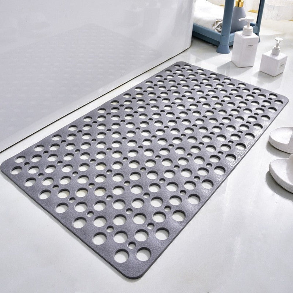 Shower Mat Non Slip Drainage Holes Suction Cup Bathroom Bath Tub Wet Room