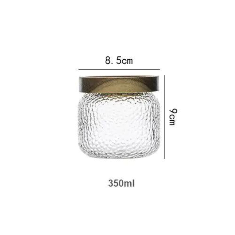 Airtight Glass Storage Jar Wooden Lid Food Storage Container