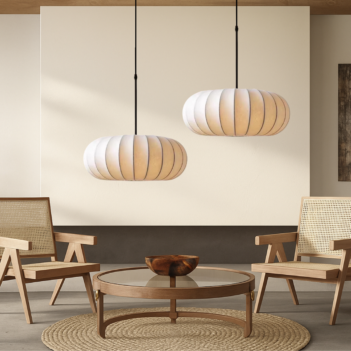 Pleated Wabi Sabi Pendant Light E27 for Dining Rooms
