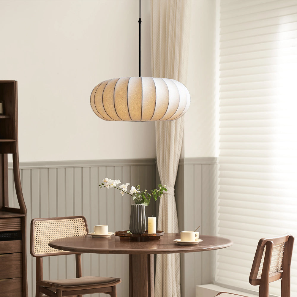 Pleated Wabi Sabi Pendant Light E27 for Dining Rooms
