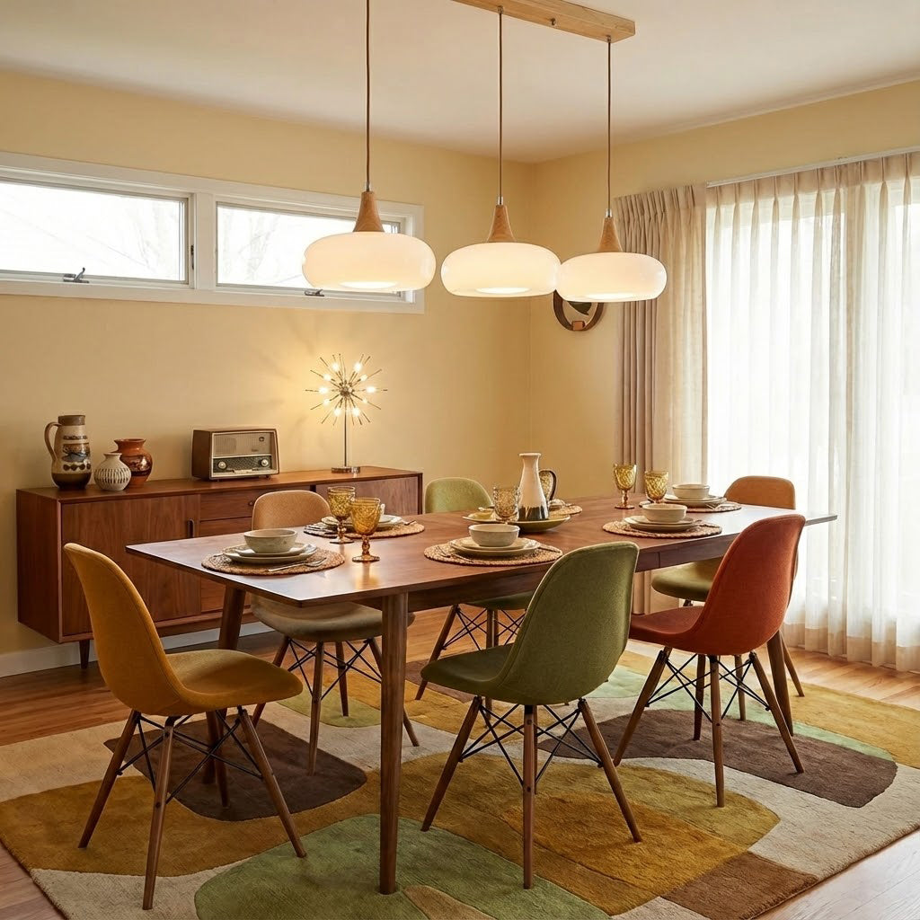 Glass Pendant Light Glossy Dome Shade Hanging Light
