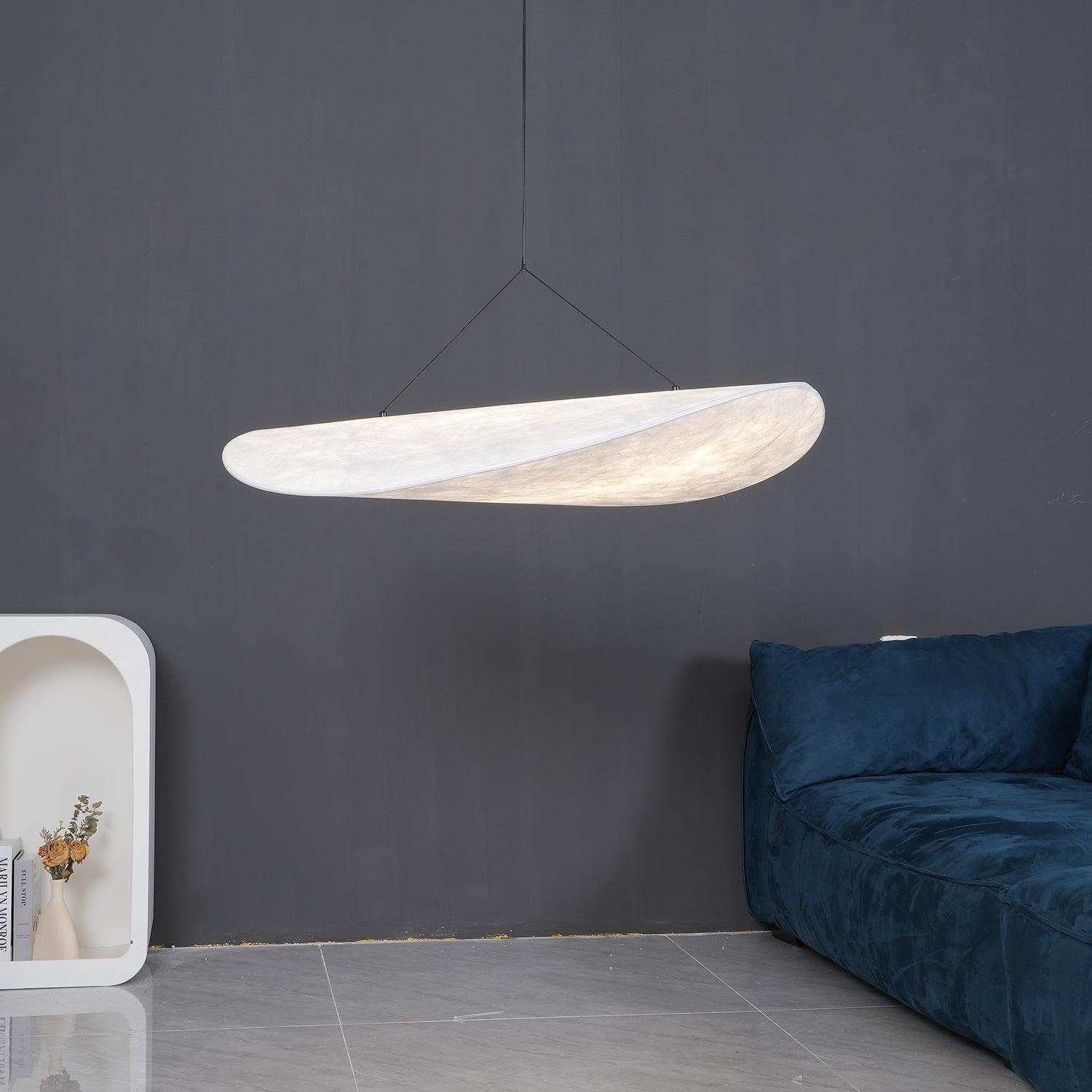 Fabric Pendant Light Hanging Ceiling Light Oval Shade
