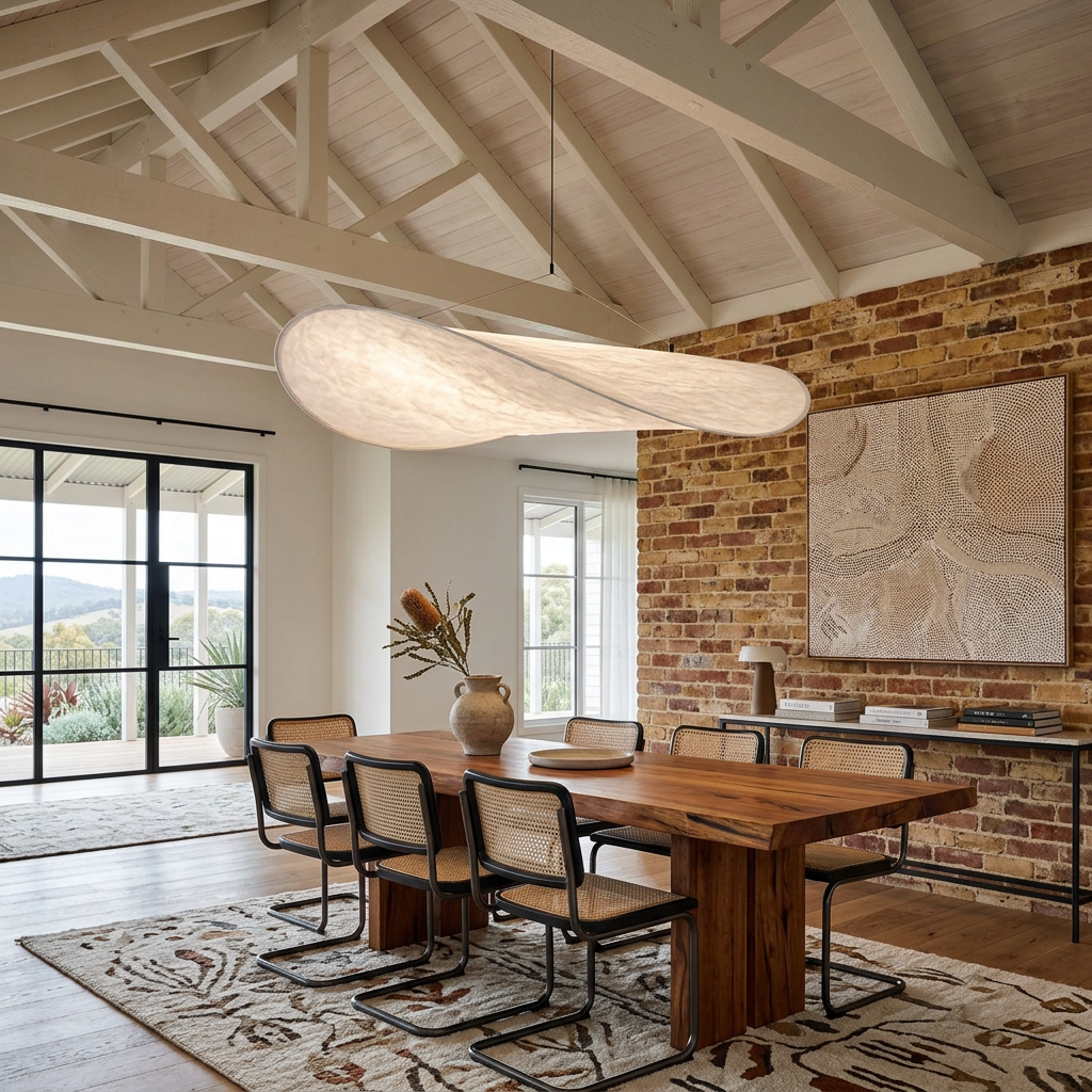 Fabric Pendant Light Hanging Ceiling Light Oval Shade