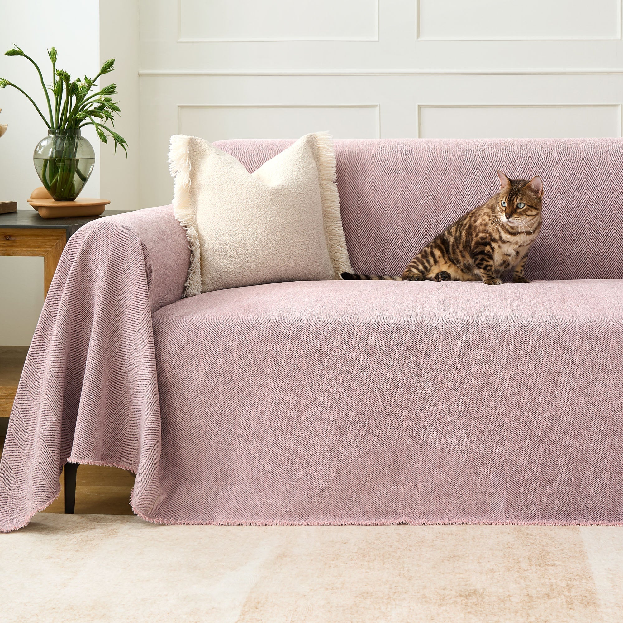 Herringbone Sofa Cover Pet Furniture Protector Couch Cover