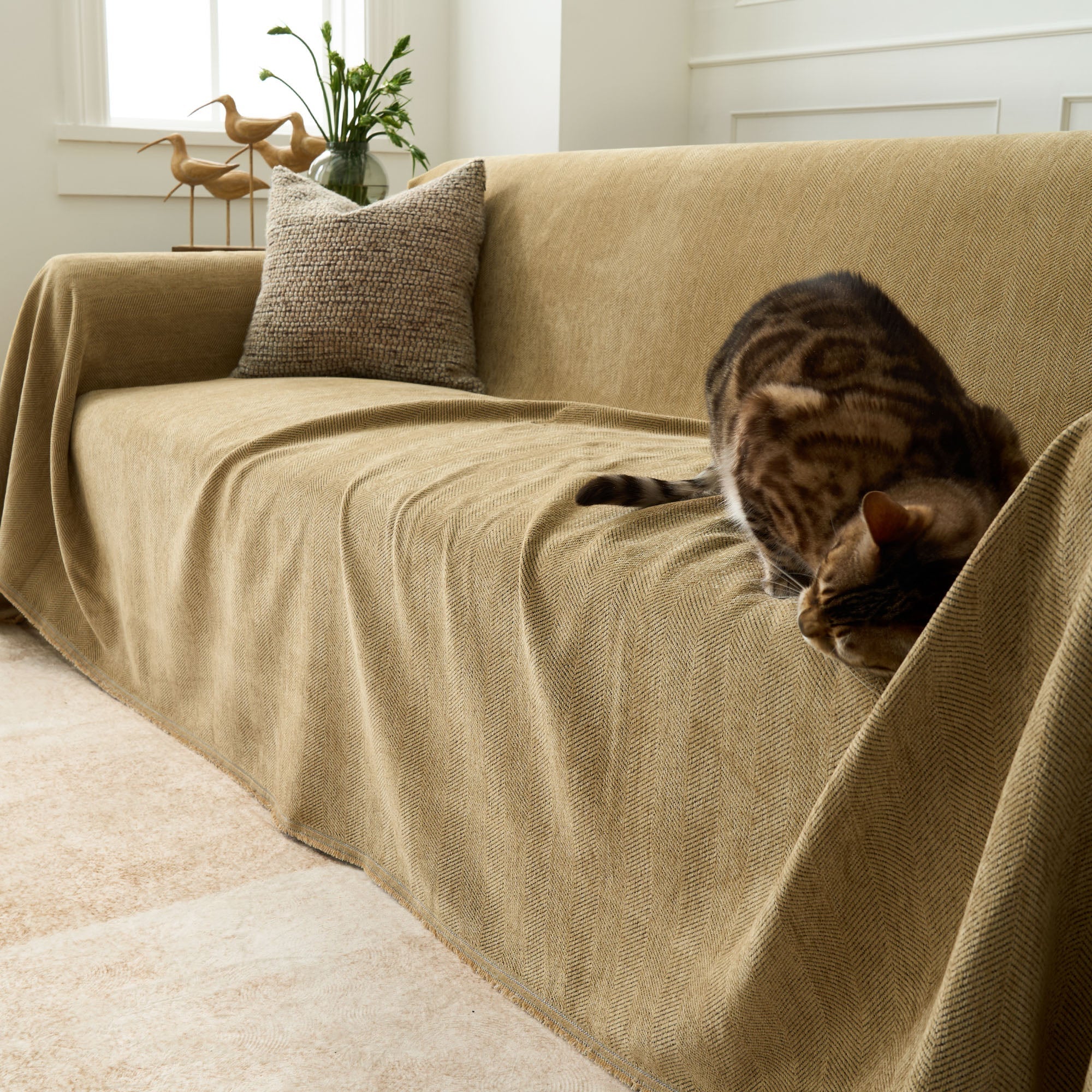 Herringbone Sofa Cover Pet Furniture Protector Couch Cover