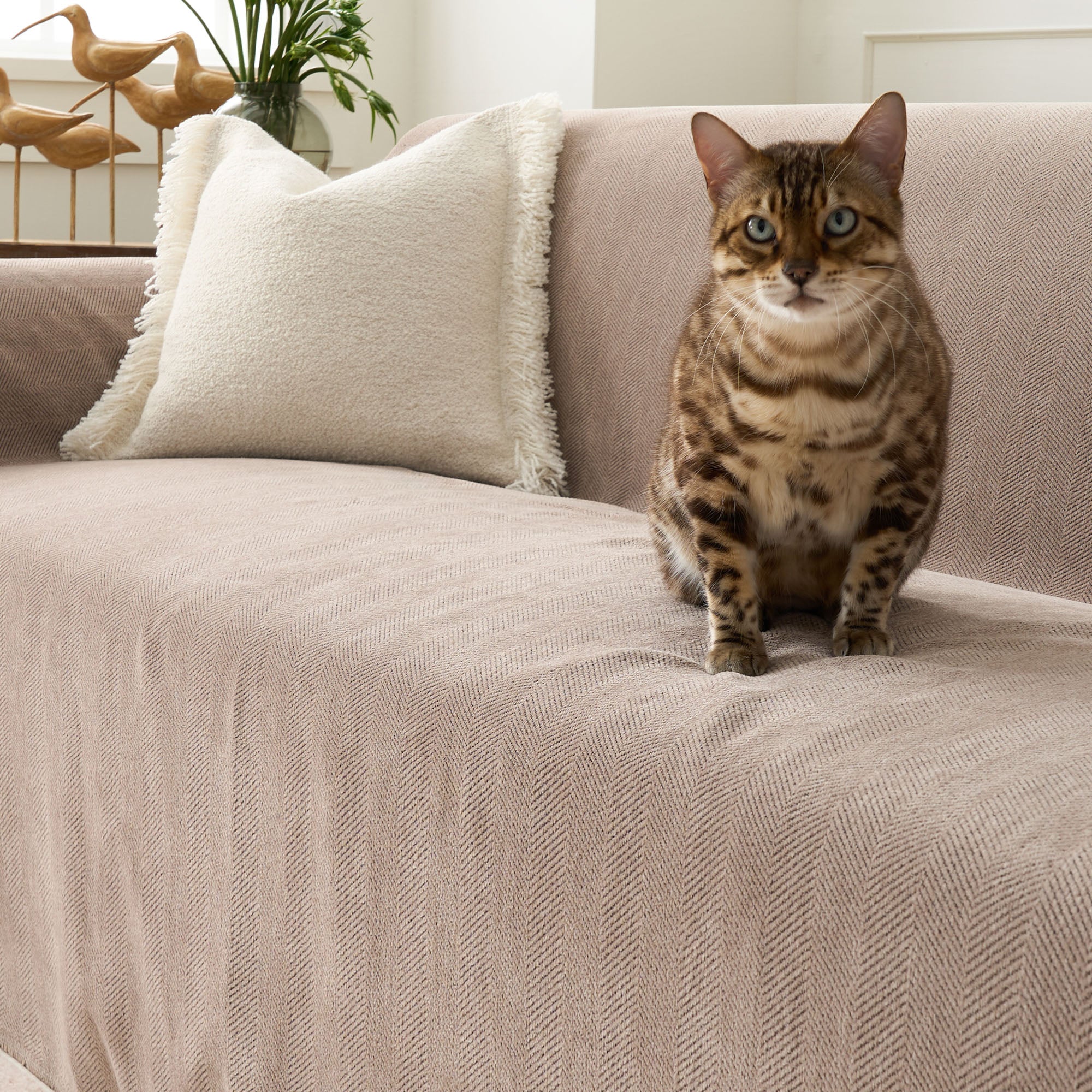 Herringbone Sofa Cover Pet Furniture Protector Couch Cover