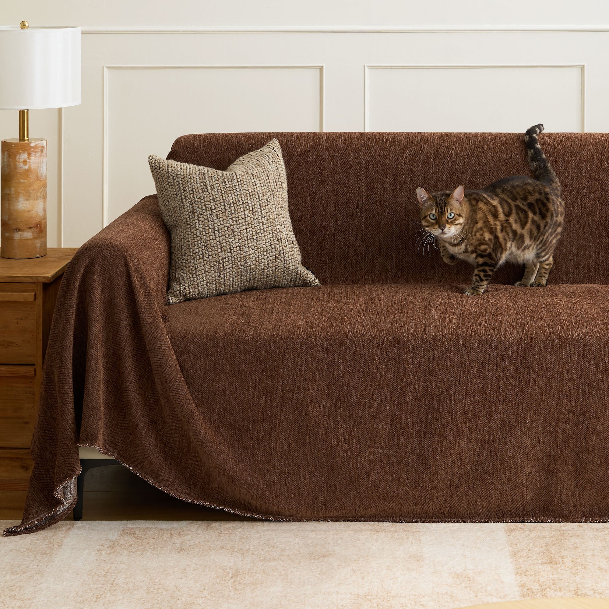 Herringbone Sofa Cover Pet Furniture Protector Couch Cover