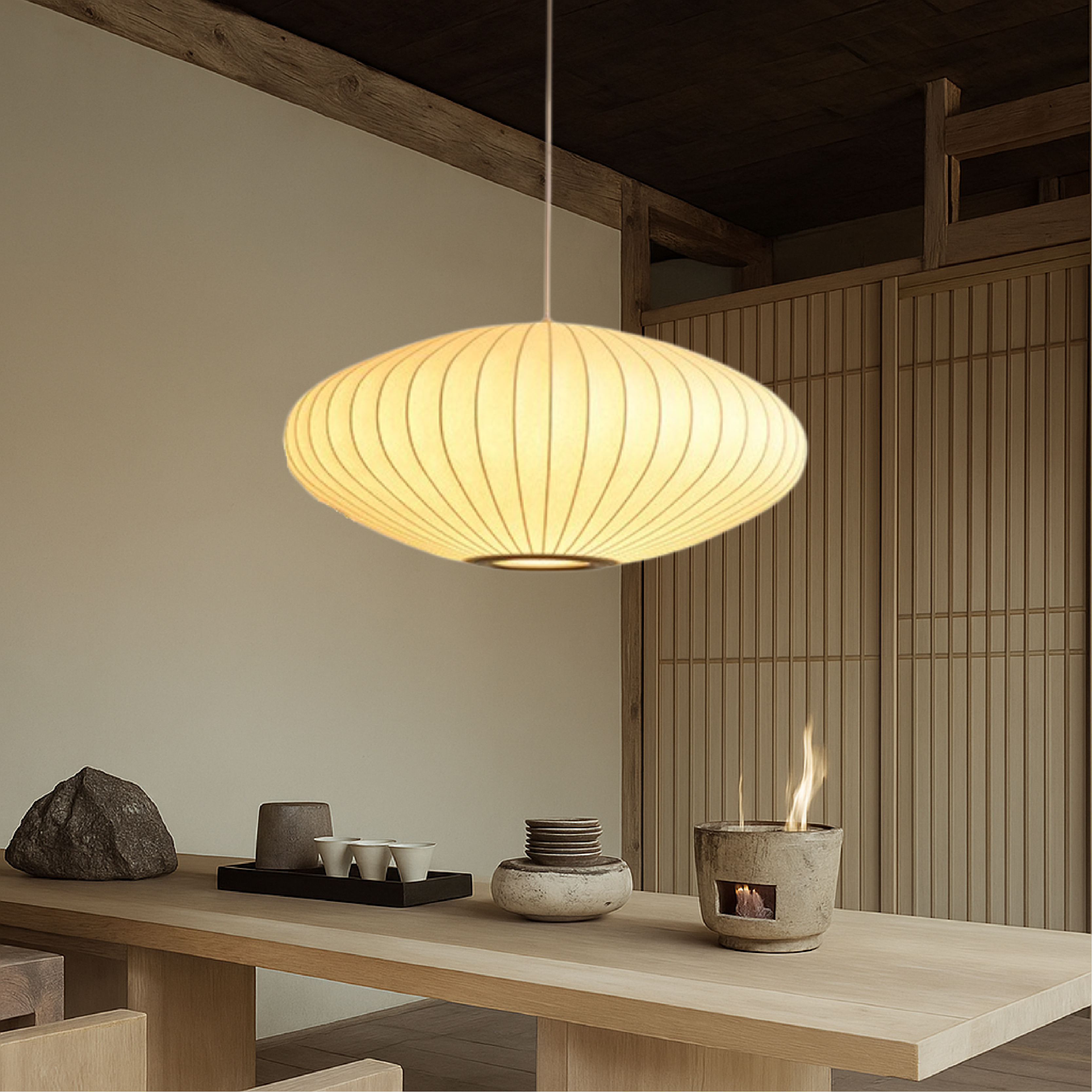Sculptural Pendant Light E27 Five Sizes for Kitchen Islands