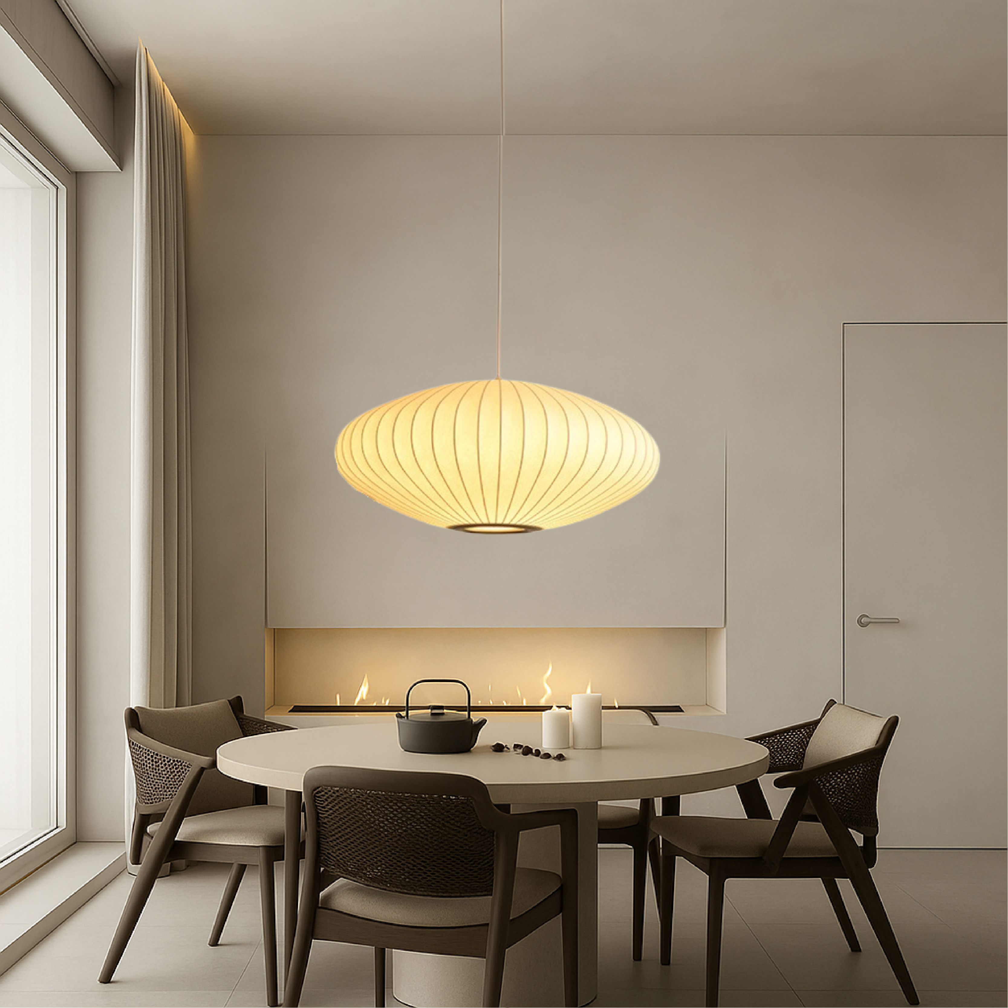Sculptural Pendant Light E27 Five Sizes for Kitchen Islands