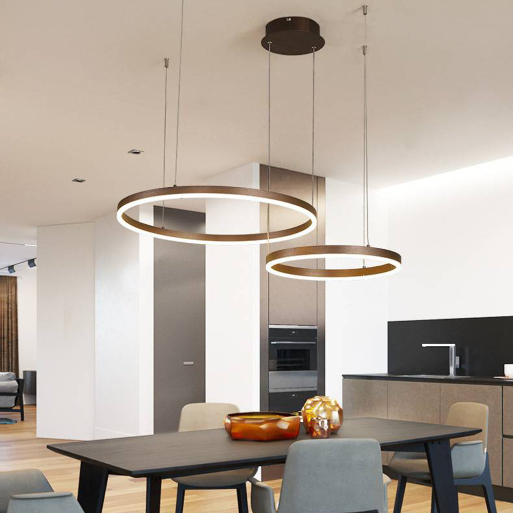LED Ring Pendant Light with Adjustable Suspension Cables