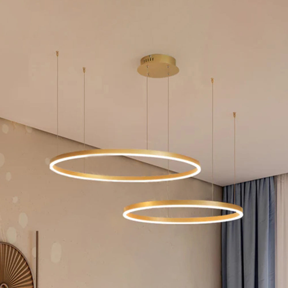 LED Ring Pendant Light with Adjustable Suspension Cables