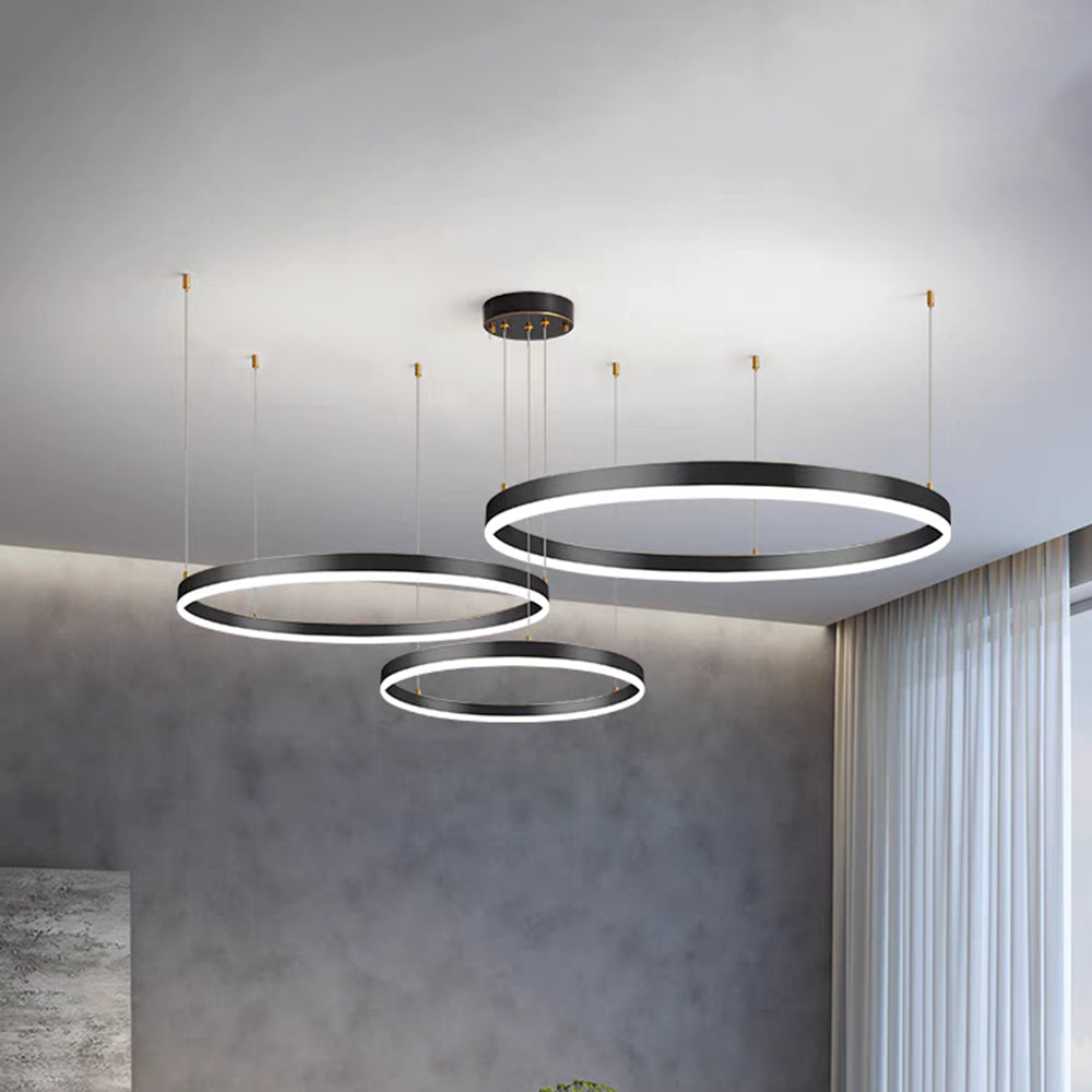 LED Ring Pendant Light with Adjustable Suspension Cables
