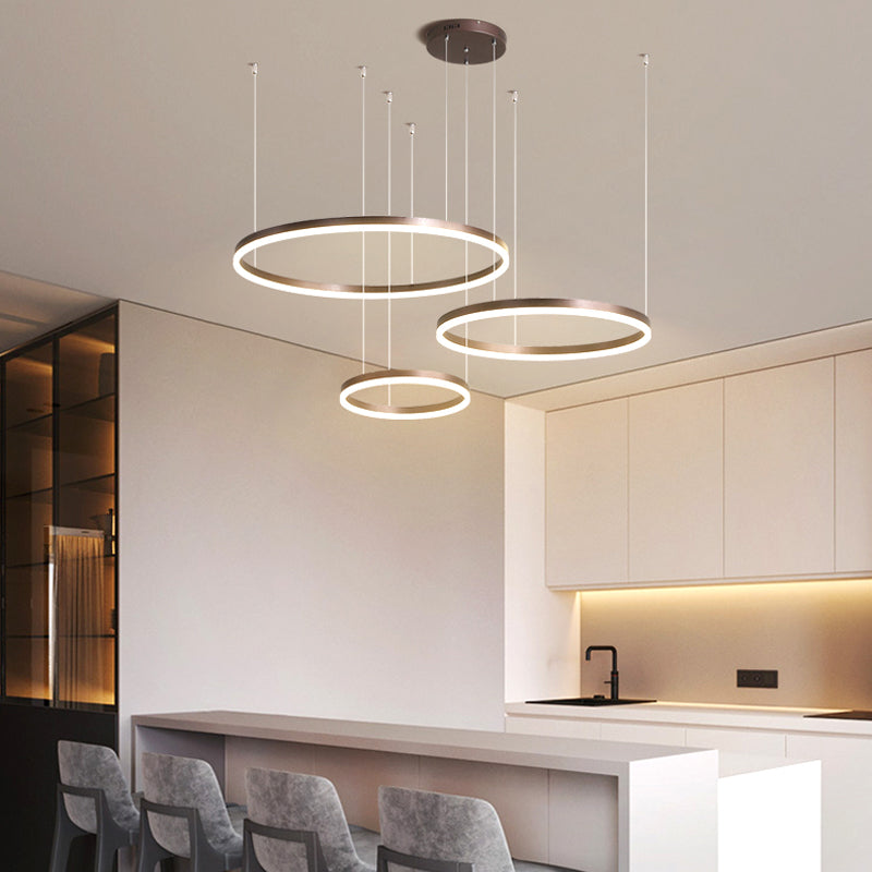 LED Ring Pendant Light with Adjustable Suspension Cables