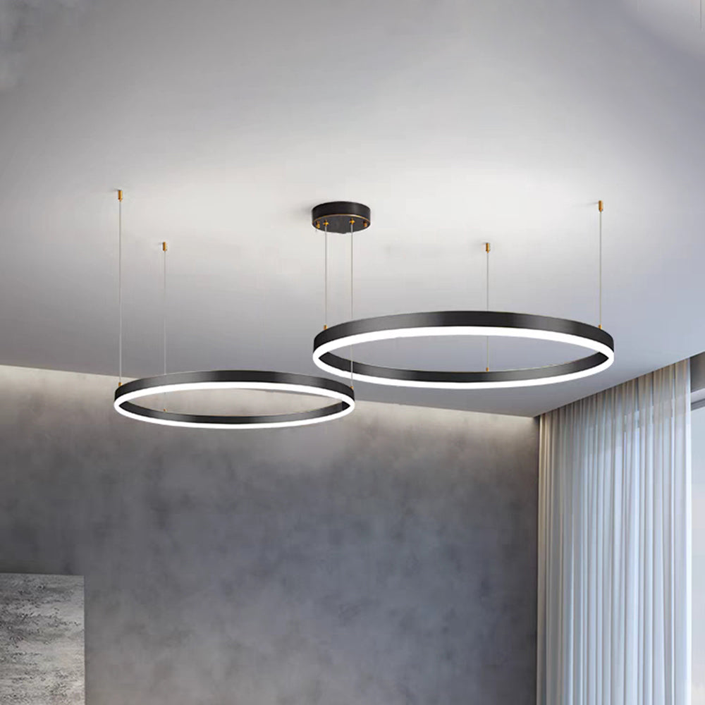 LED Ring Pendant Light with Adjustable Suspension Cables