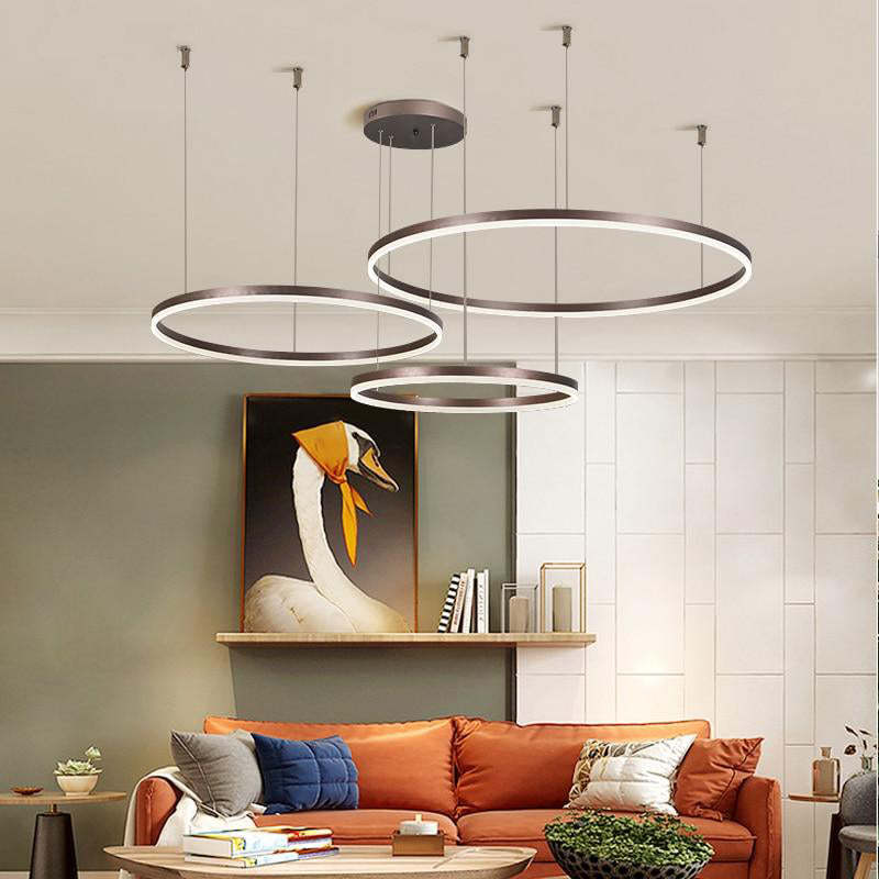 LED Ring Pendant Light with Adjustable Suspension Cables
