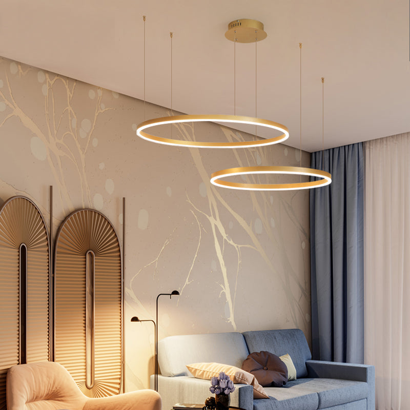 LED Ring Pendant Light with Adjustable Suspension Cables