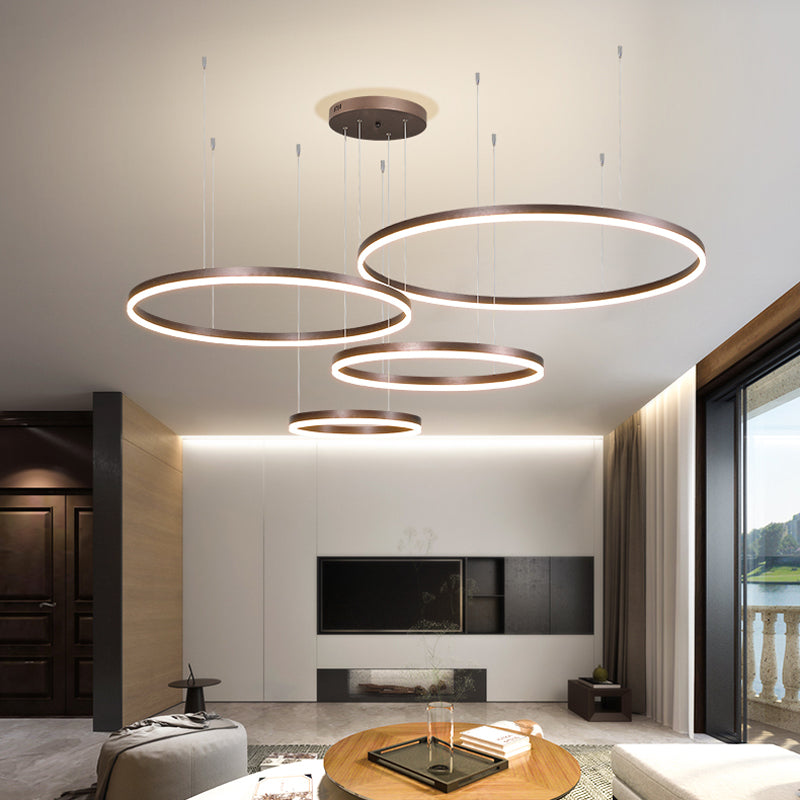 LED Ring Pendant Light with Adjustable Suspension Cables