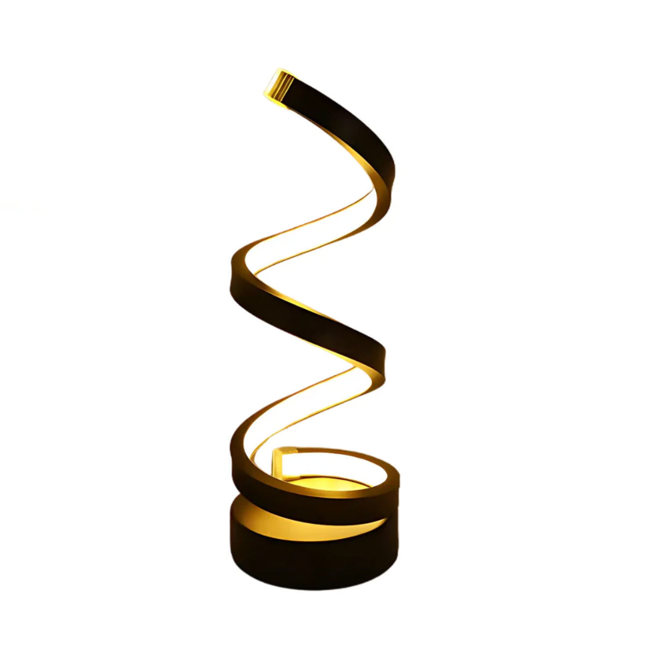 LED Table Lamp with Spiral Light Strip Design