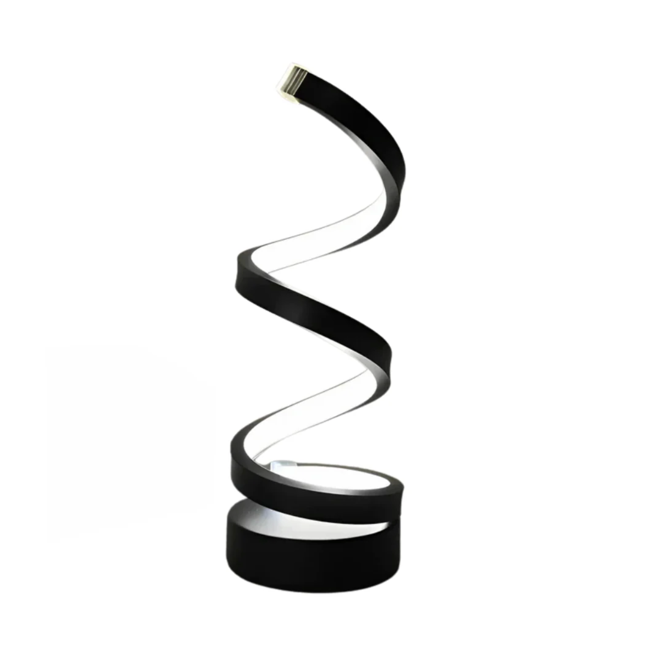 LED Table Lamp with Spiral Light Strip Design
