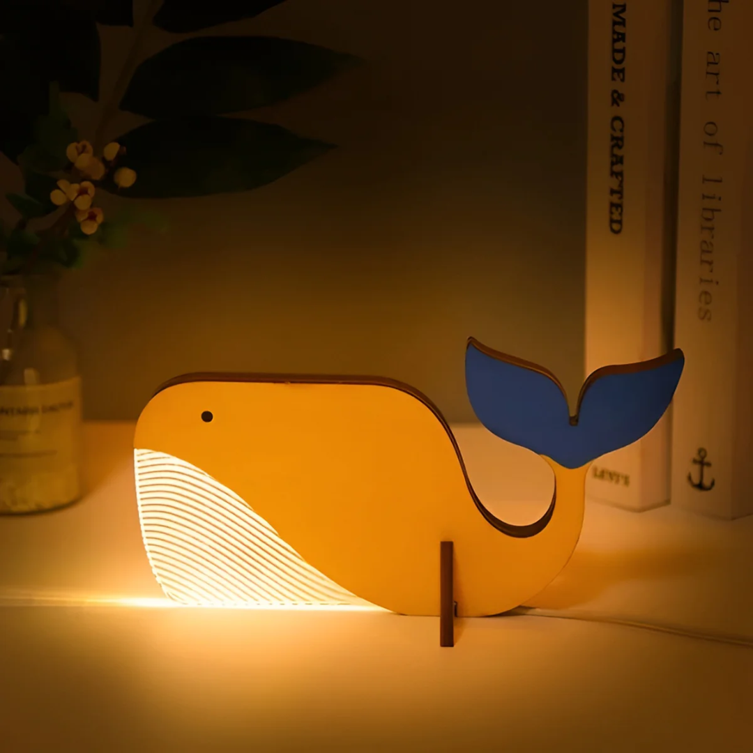 LED Table Lamp with Wooden Toucan Design