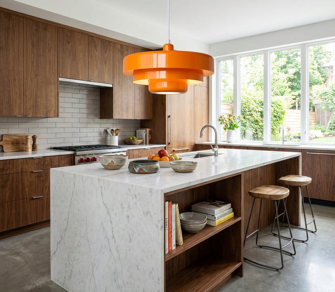 Layered Metal Hanging Pendant Light