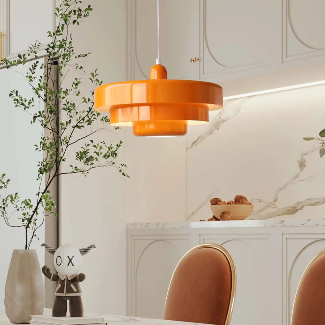 Layered Metal Hanging Pendant Light