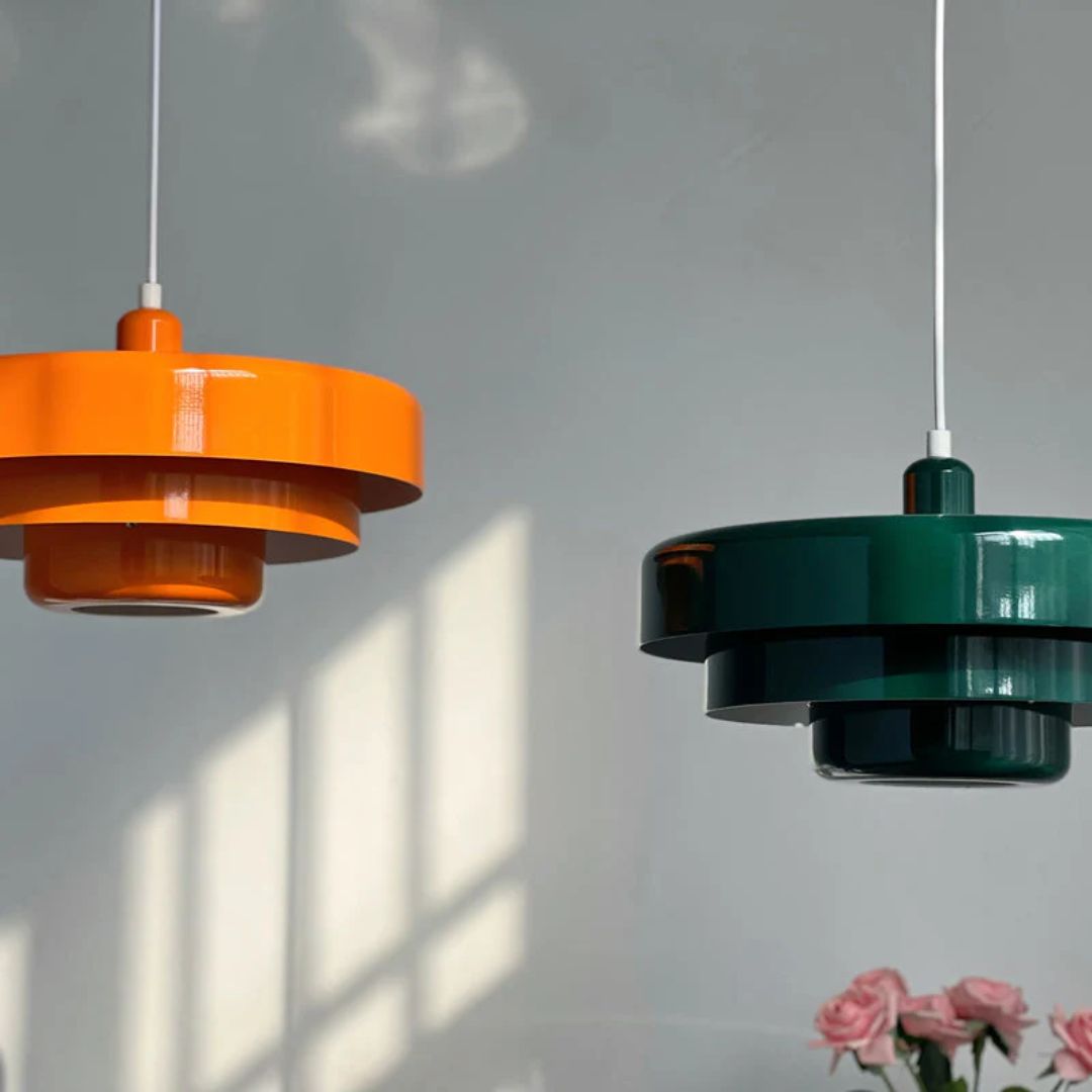 Layered Metal Hanging Pendant Light