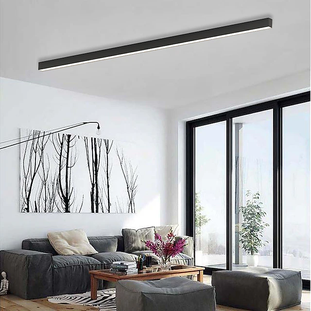 Linear LED Ceiling Light Flush Mount Fixture