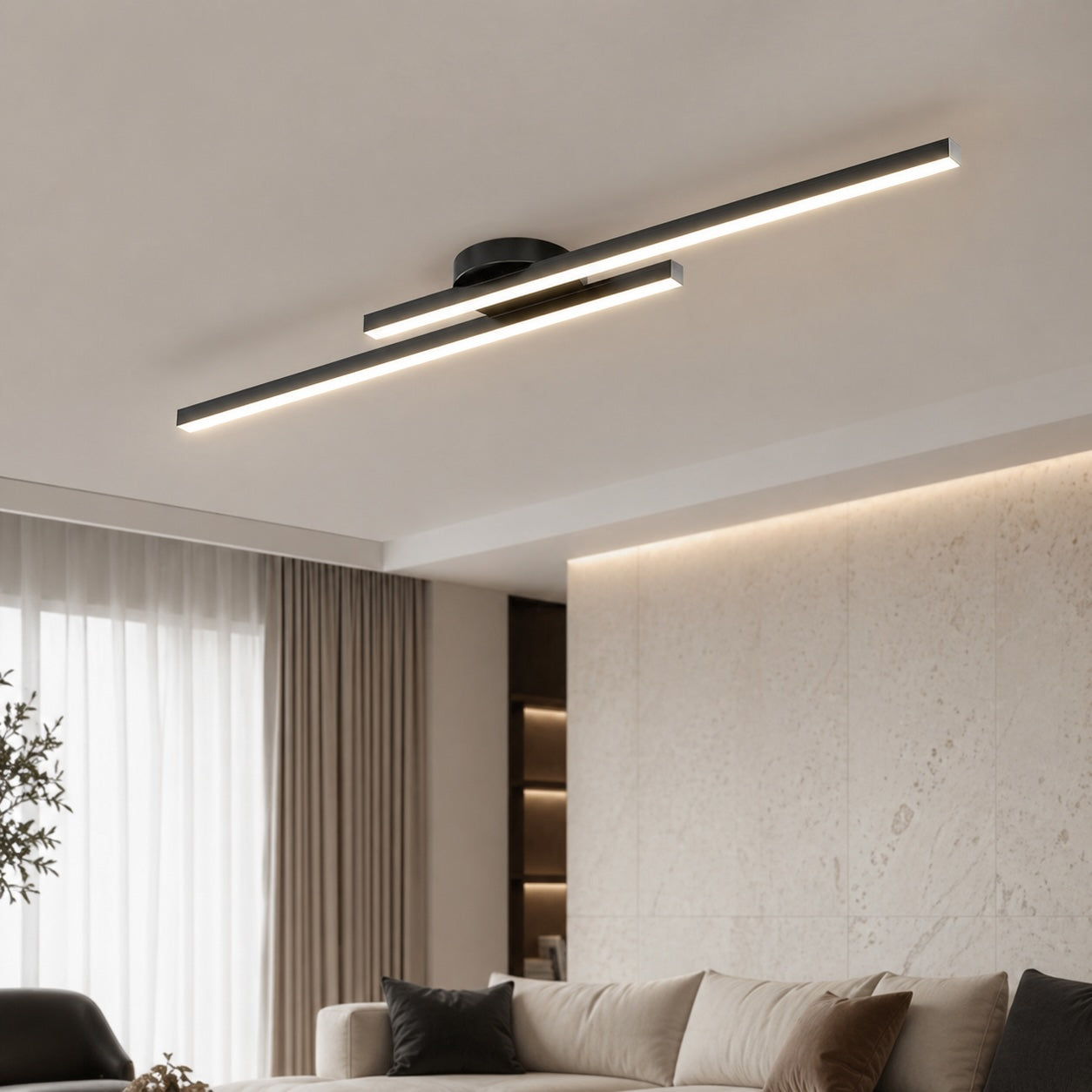 Linear LED Ceiling Light with Aluminum Frame