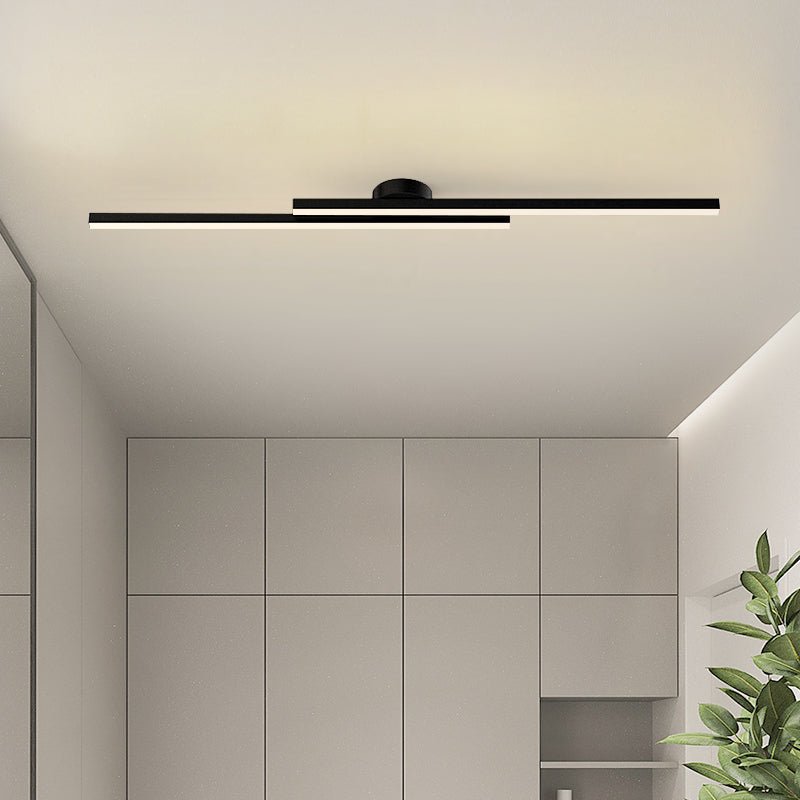 Linear LED Flush Mount Double Bar Ceiling Light