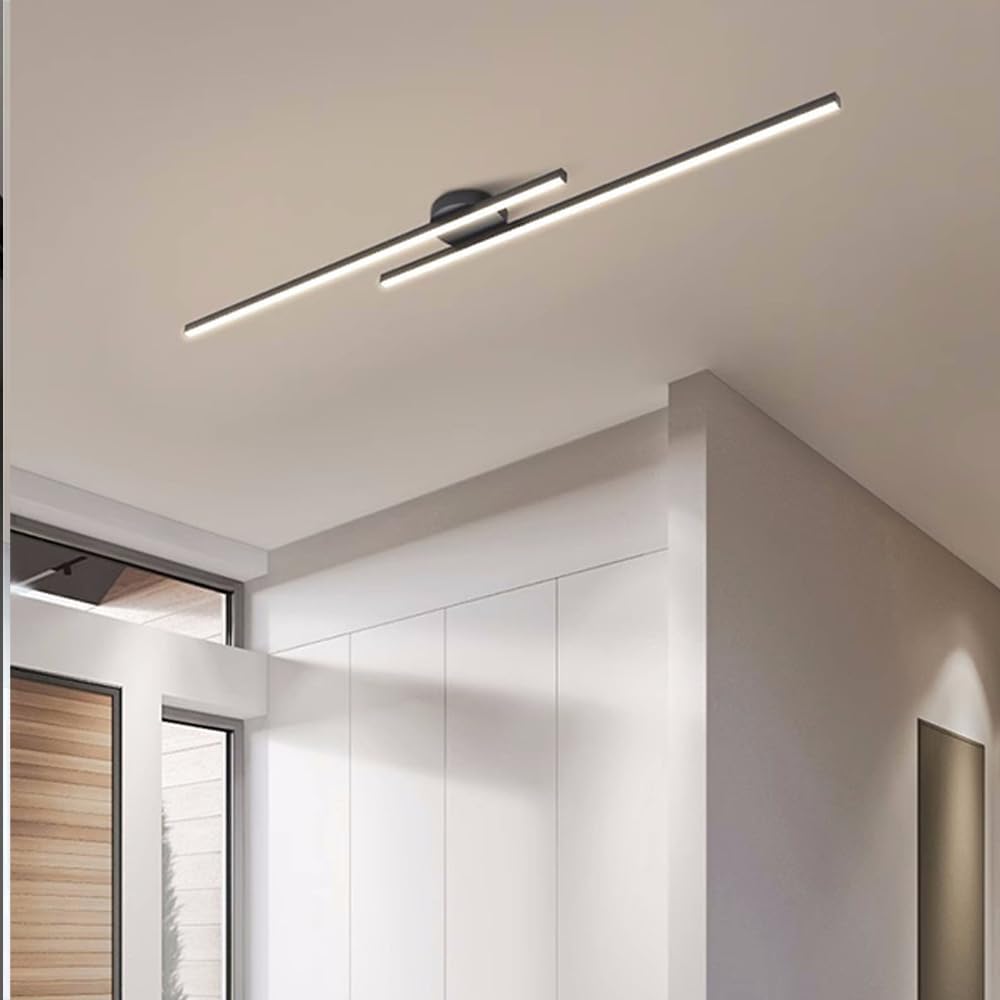 Linear LED Flush Mount Double Bar Ceiling Light